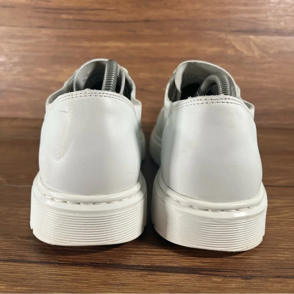 Men's White Leather Low-Top Sneakers